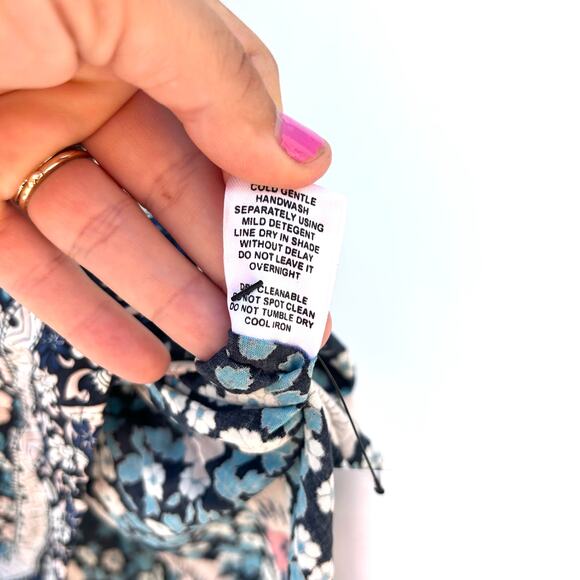 Natalie Martin Stevie Mini Dress Short Vintage Flowers Turquoise Small Green - Picture 10 of 10